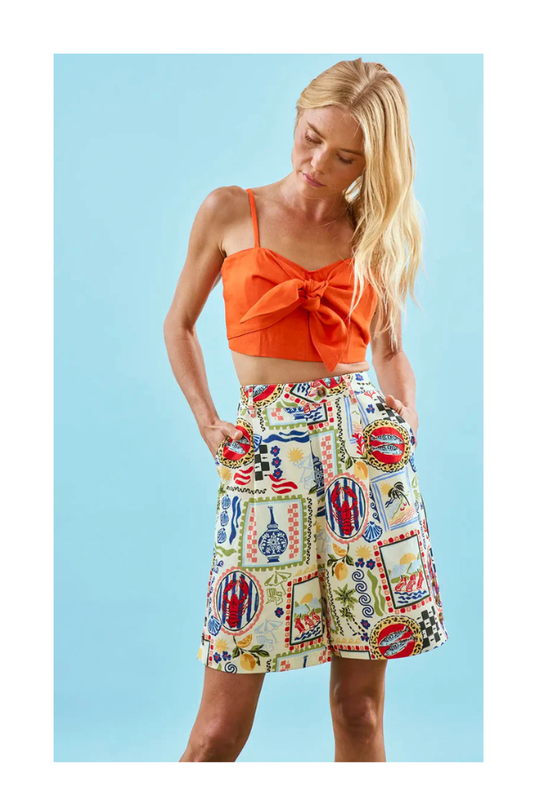 Ginny Bermuda Short in Coastal Conversation
