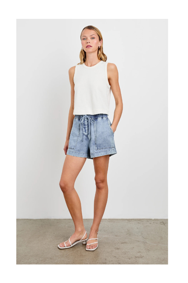 Foster Short in Faded Indigo