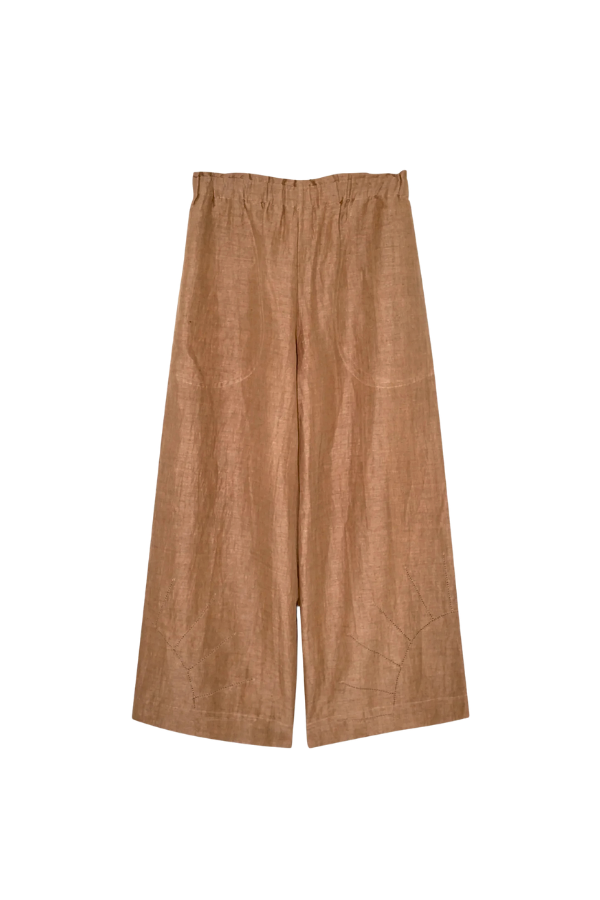 Mirth Pant in Brownie Linen