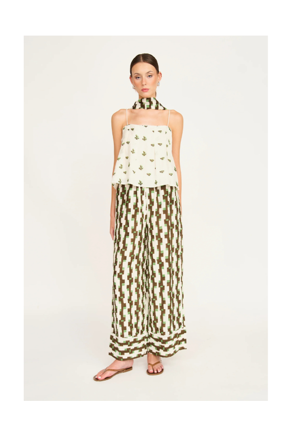 Woodstock Pant in Chocolate Mint Hopscotch