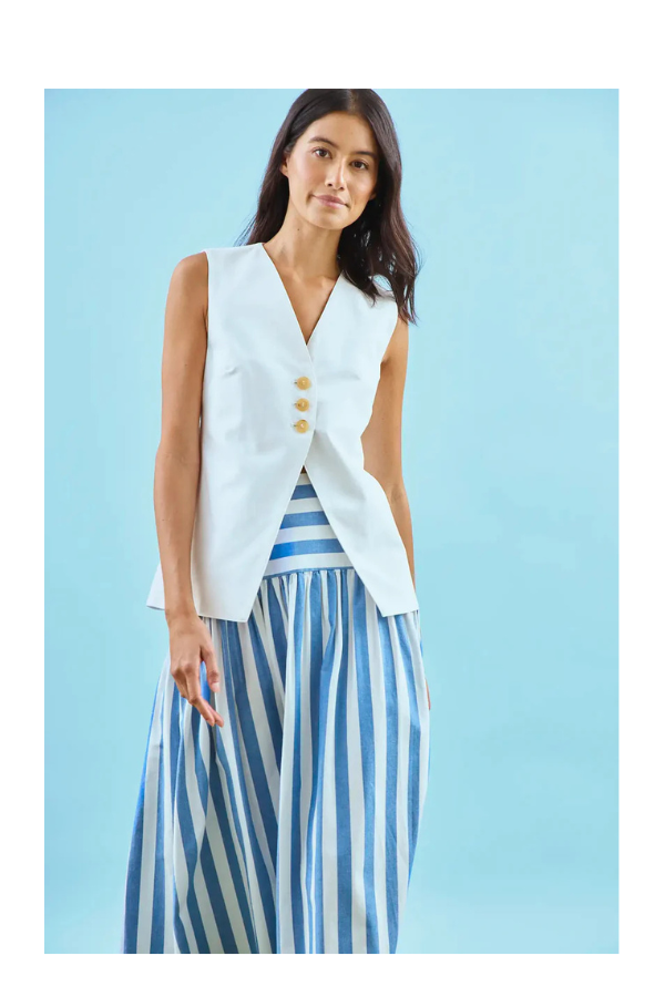 Roma Vest in White