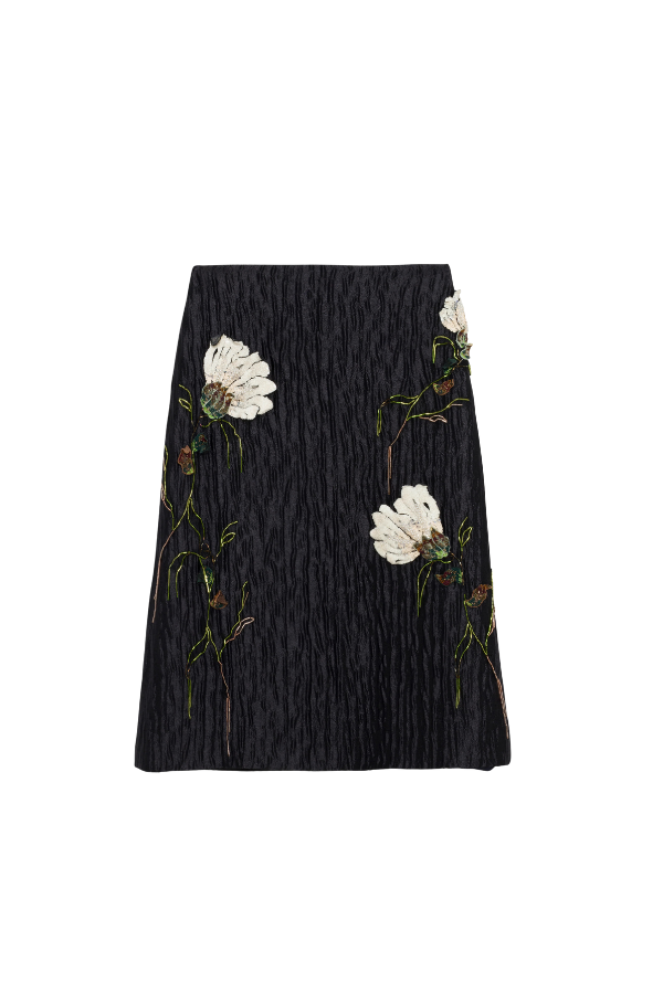 Arla Midi Skirt in Black