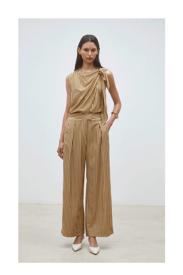 Jorys Pants in Camel Stripe