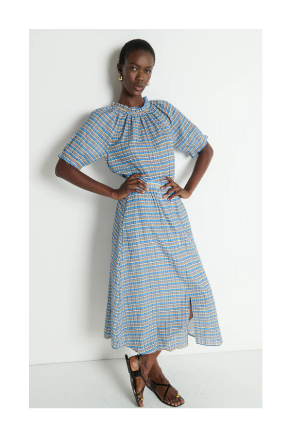 Tatiana Skirt in Coastal Plaid