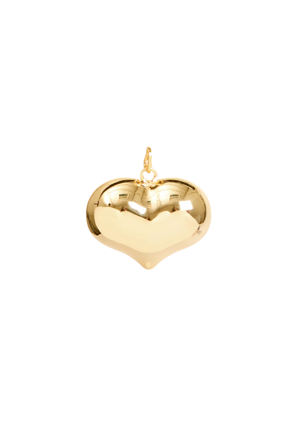 Grande Mylar Heart Charm in Gold