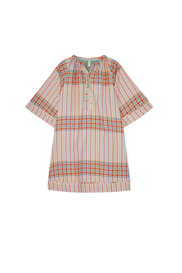 Faro Short Dress in Campfire Plaid