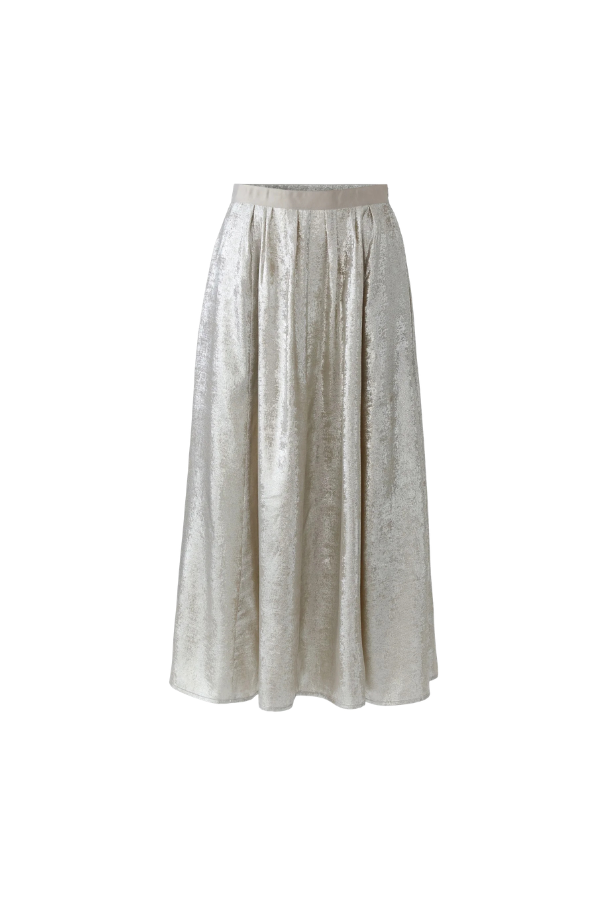 Light Weight Metallic Midi Skirt