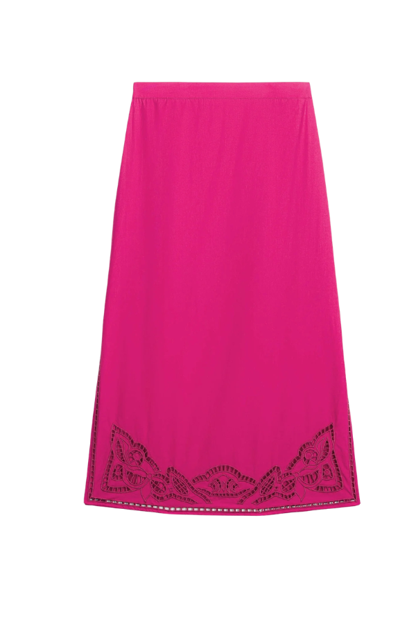 Amarante Midi Skirt in Fuchsia