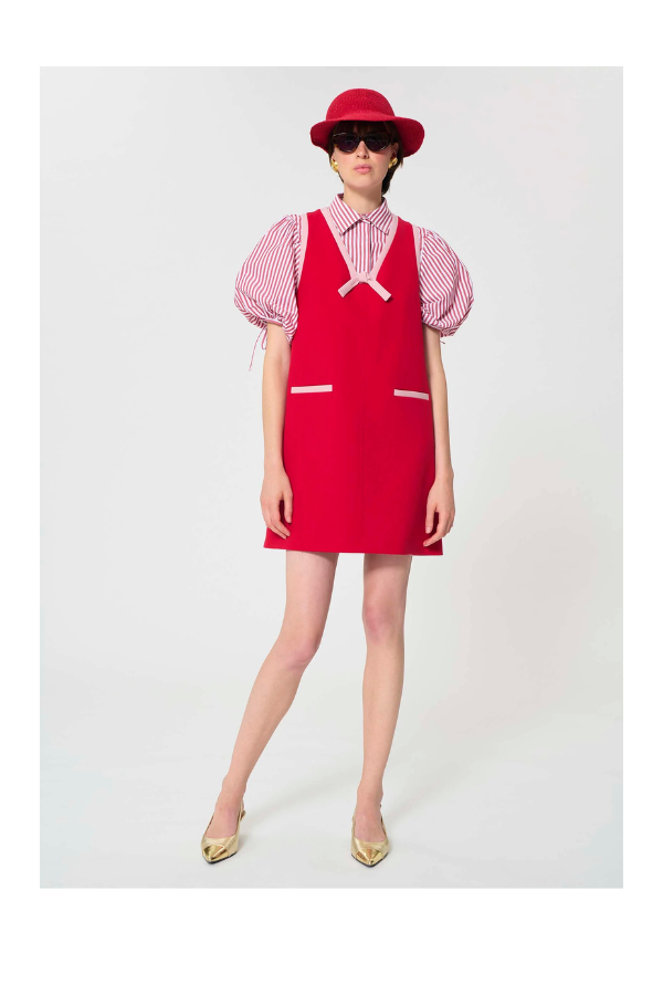 Rule Dress in Red Double Canvas