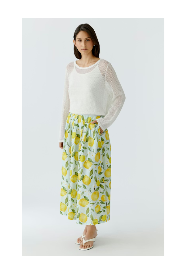 Maxi Skirt- Light Green Yellow