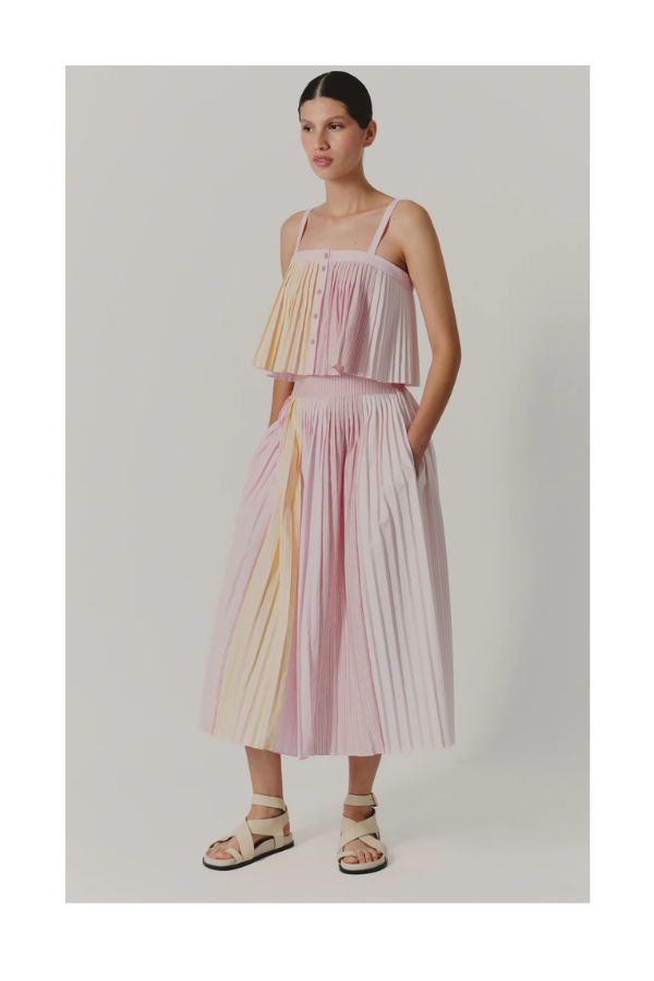 Gabriela Top in Mix Lines Rosa