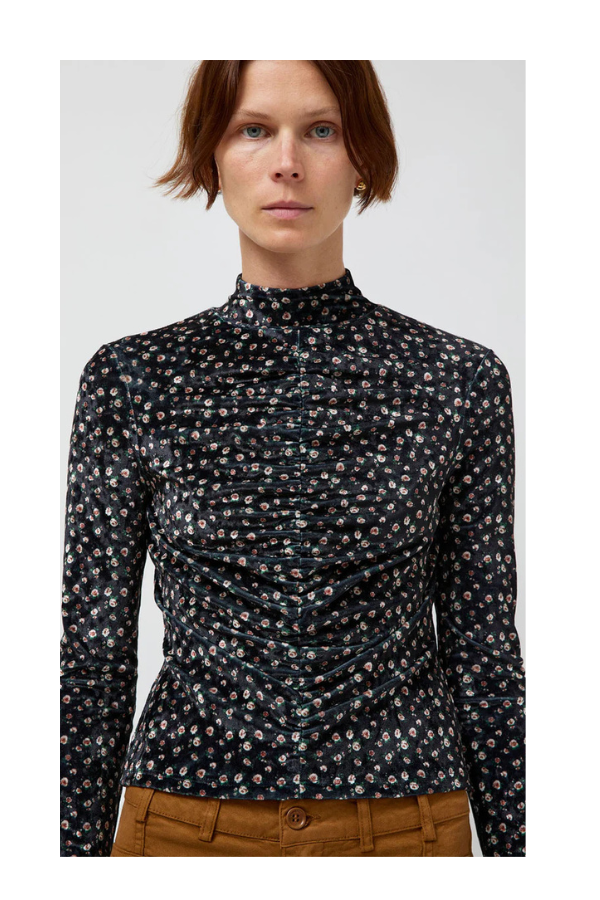 Kara Top in Black Floral