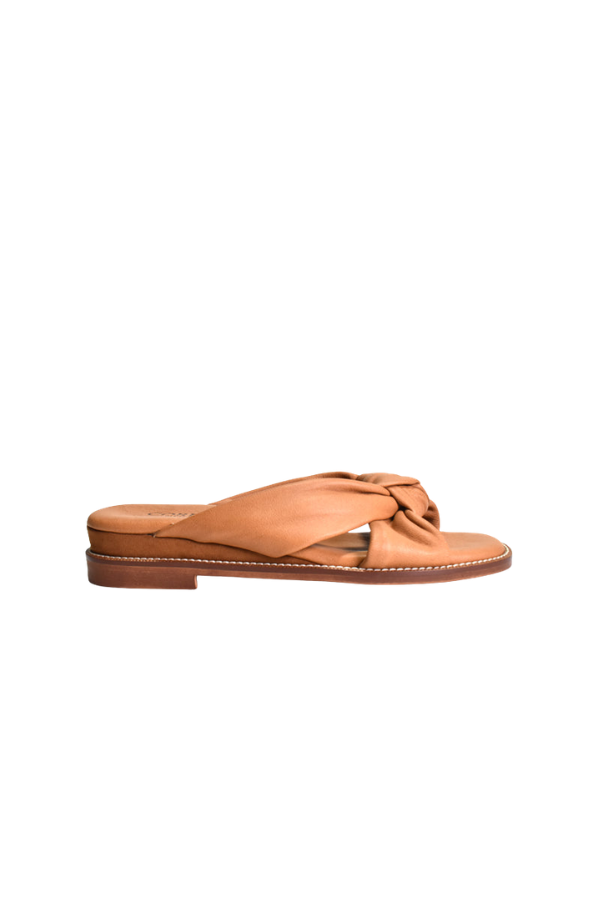 Hudson Flat in Cuoio Leather