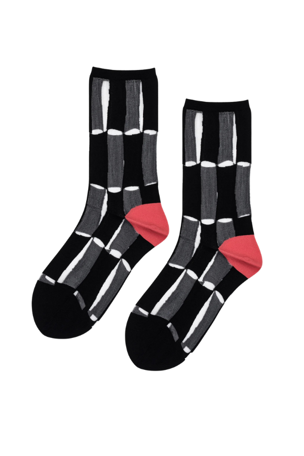 Chucks Sheer Crew Sock in Black