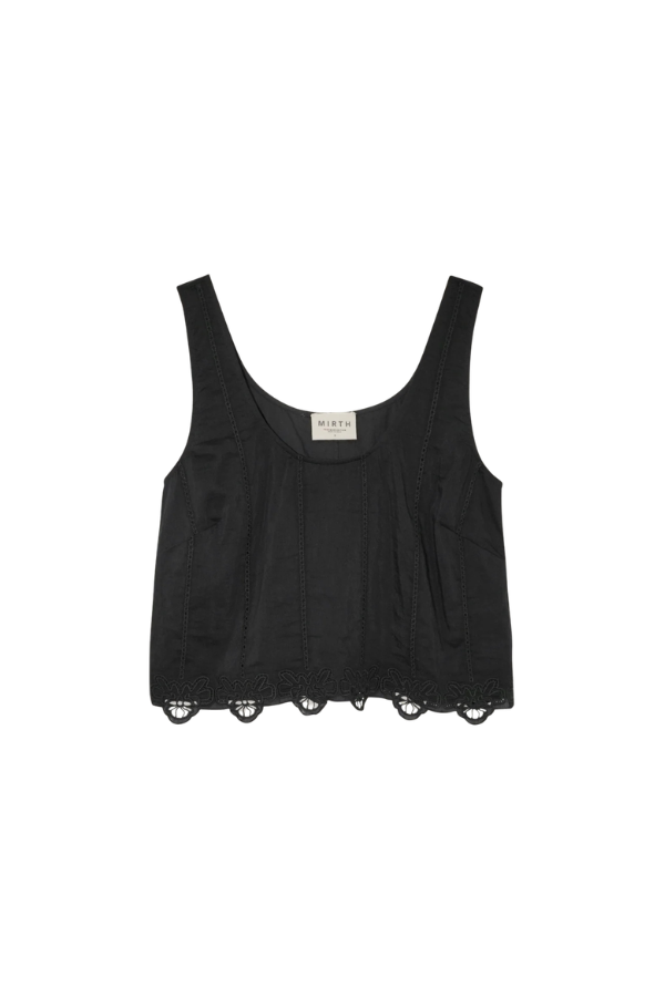 Orinda Tank in Black Lotus Eyelet