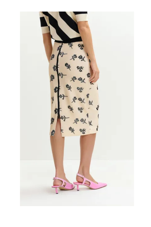 Jorinda Sequin Skirt in Combo3 Off White