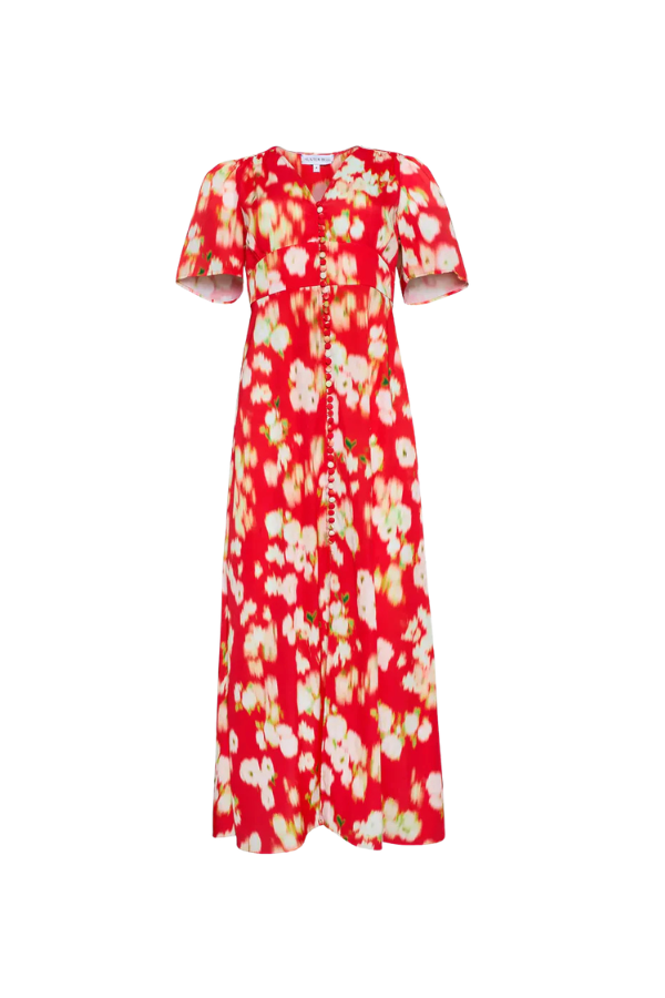 Larson Dress in Aperol Ikat