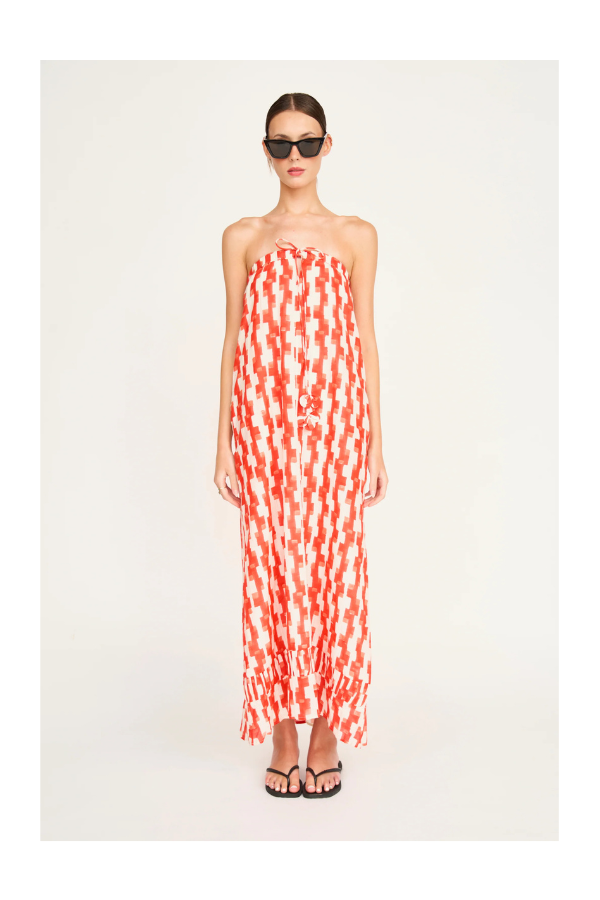 Bonaire Dress in Cherry Hopscotch