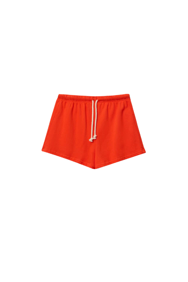 Layla French Terry Sweat Shorts in Tomato