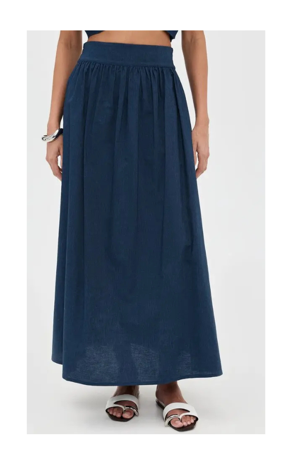 Flecos Skirt in Navy Denim