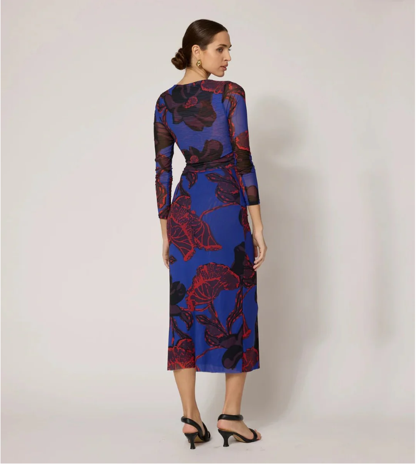 Katya Ankle Dress in La Rouge Print