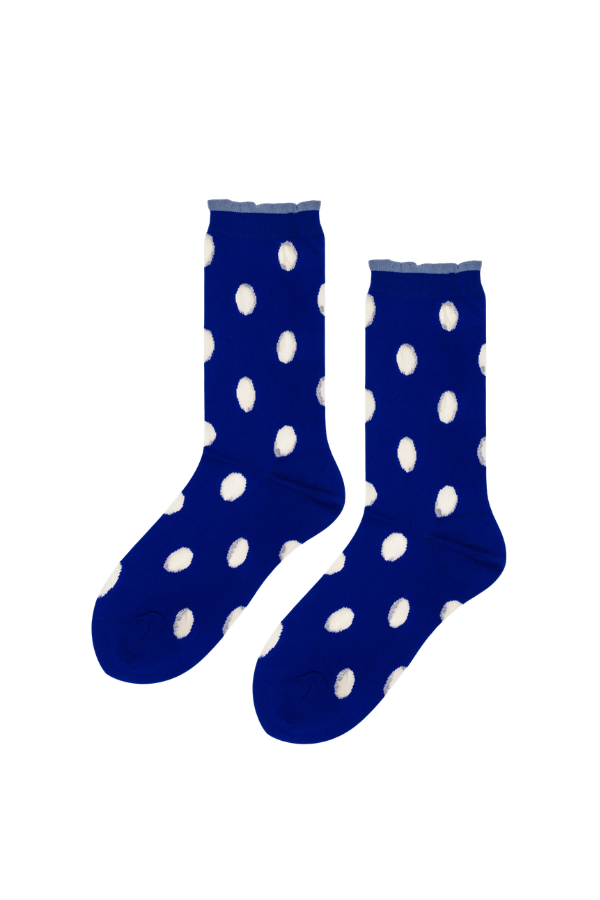 Sheer Dot Crew in Cobalt