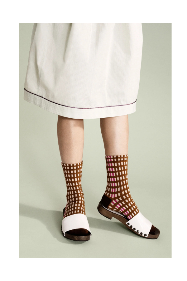 Skyscraper Stripe Crew in Brown