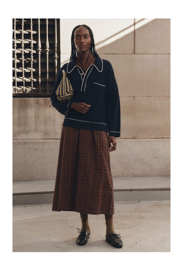 The Menswear Tipping Polo in Navy