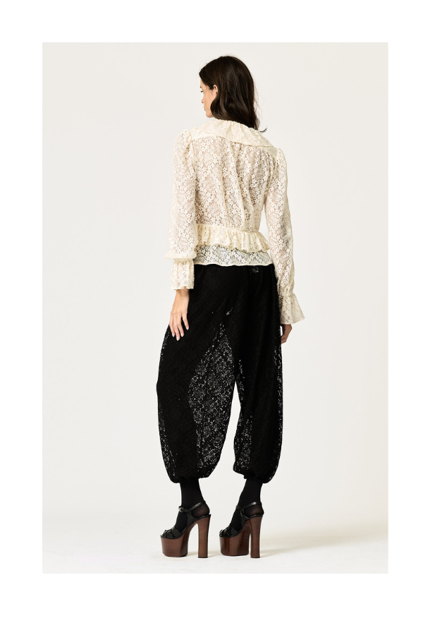 Andie Lace Pants in Black Lace