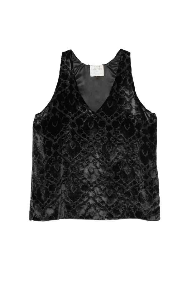 Devore' Velvet Top in Black