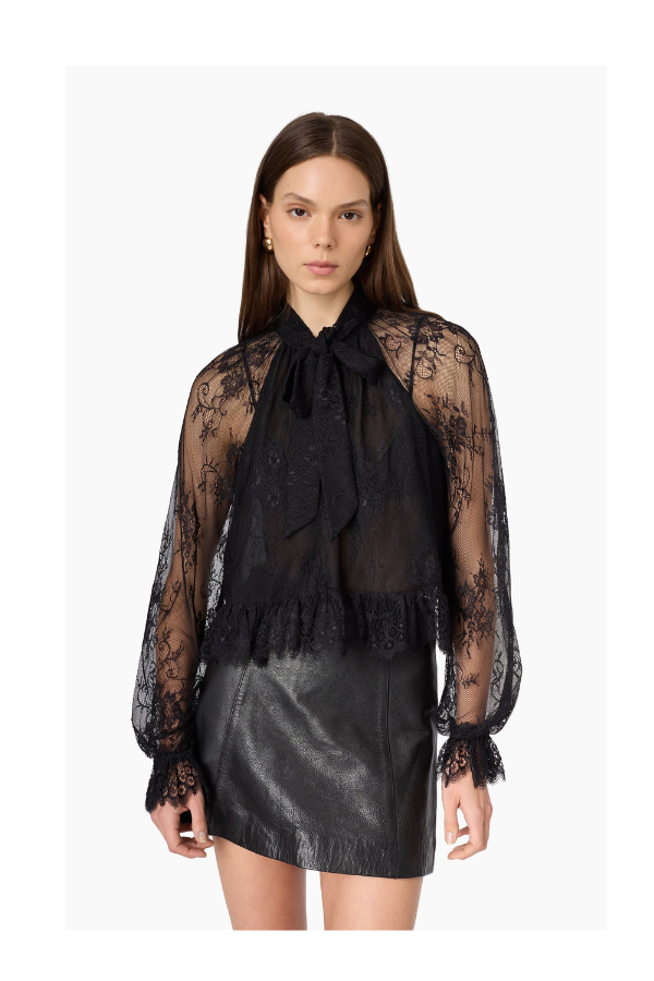 Tully Lace Blouse in Black
