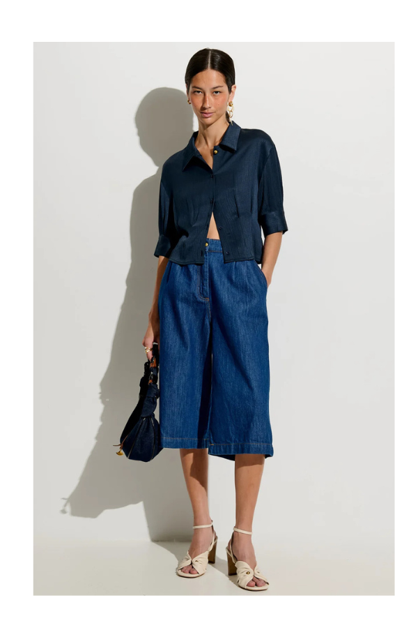 Darcy Shirt w Polo tab in Night Shadow