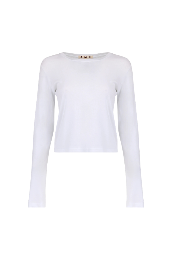 Jade Long Sleeve Tee in White