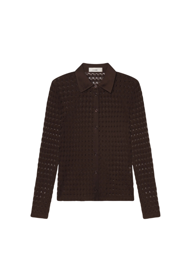 The Bubble Stitch Shirt in Chestnut