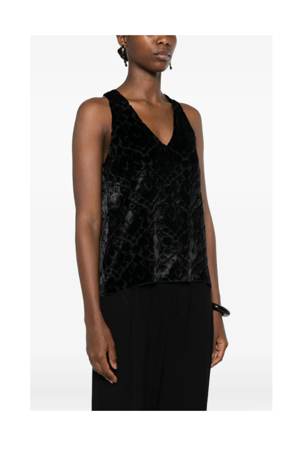 Devore' Velvet Top in Black