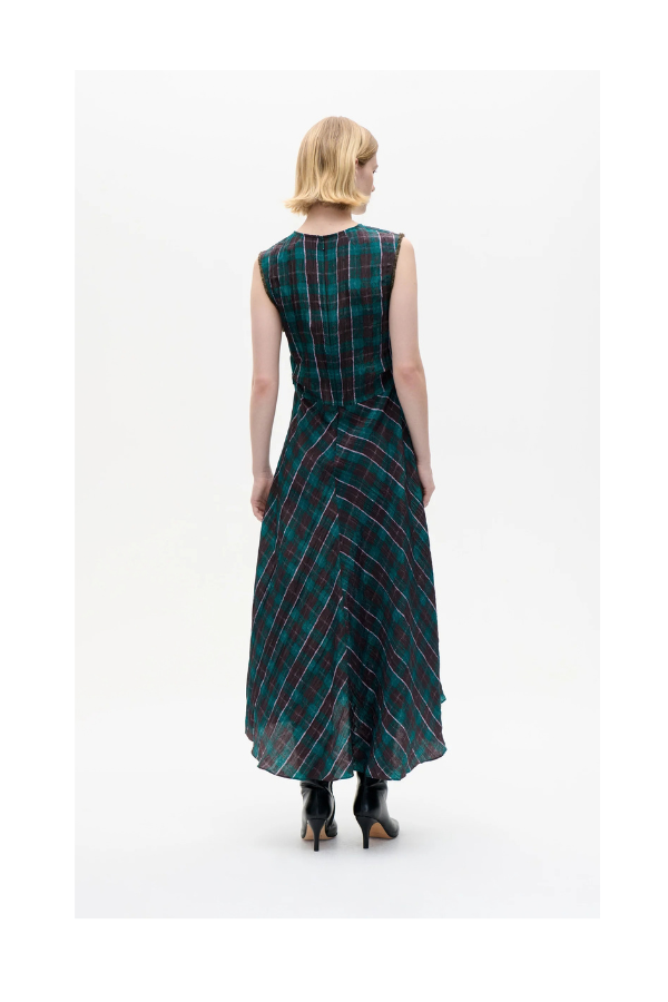 Atina in Brown Green Check