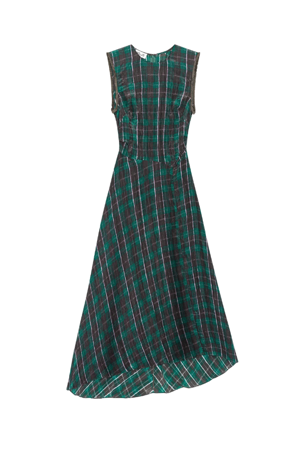 Atina in Brown Green Check