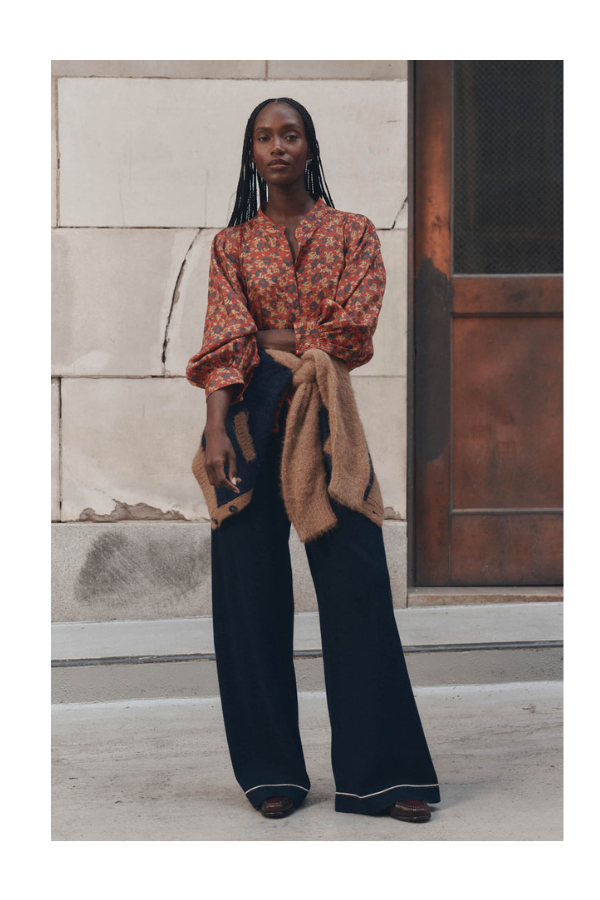 The Menwear Tipping Trouser Pant in Navy