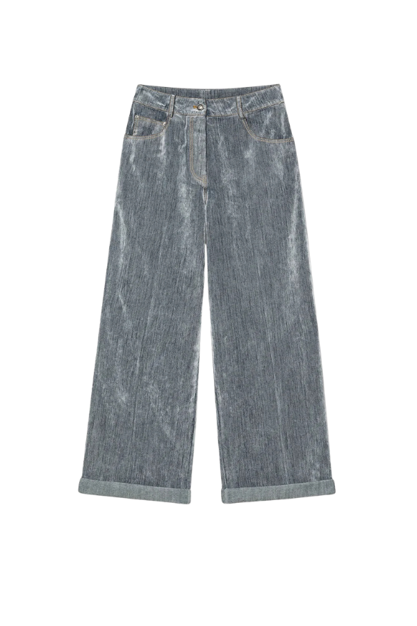 Flock Denim 5 Pockets Pants in Grey