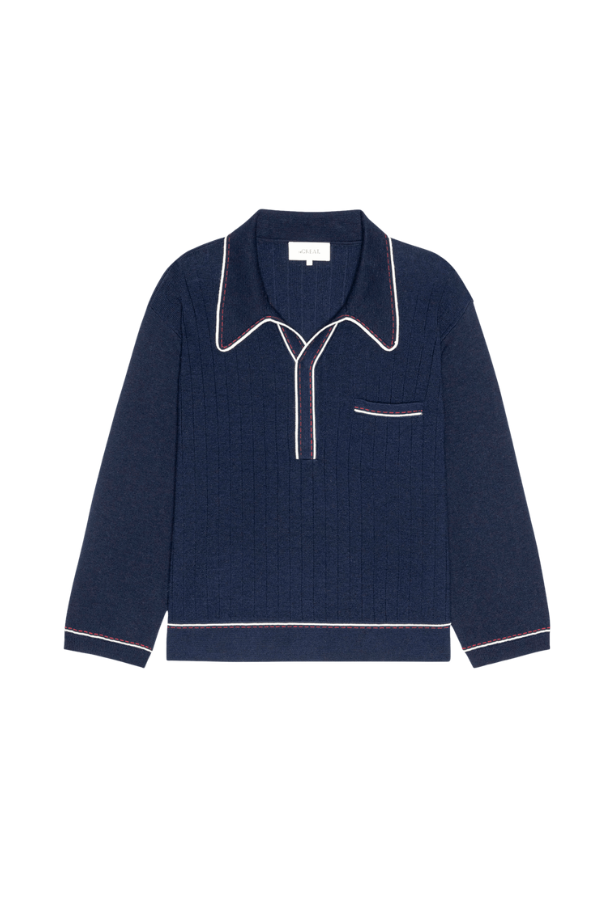 The Menswear Tipping Polo in Navy