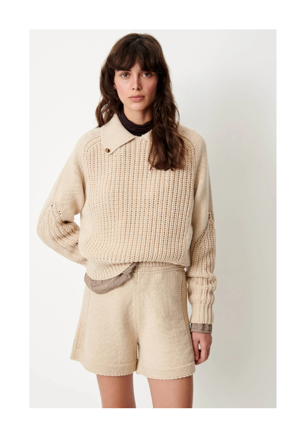 Afang Long Sleeve Sweater in Sand