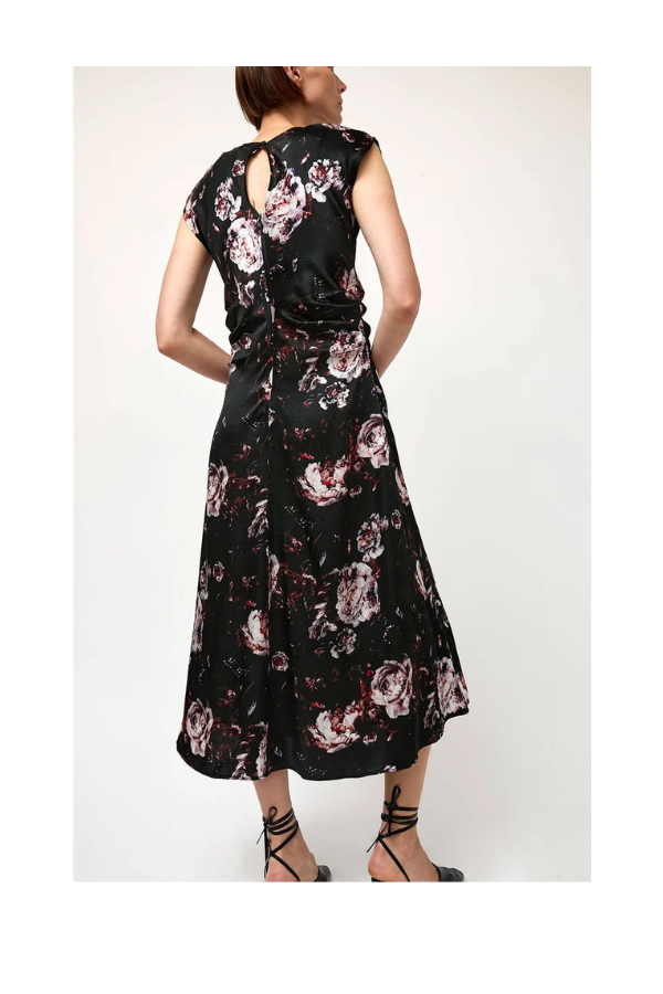 Rochelle Dress in Black Rose