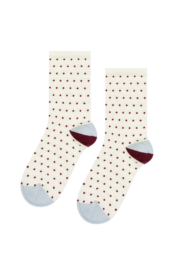 Tiny Dot Sporty Crew in Ivory