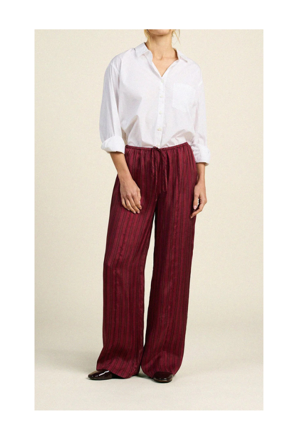 Zella Pant in Garnet Stripe