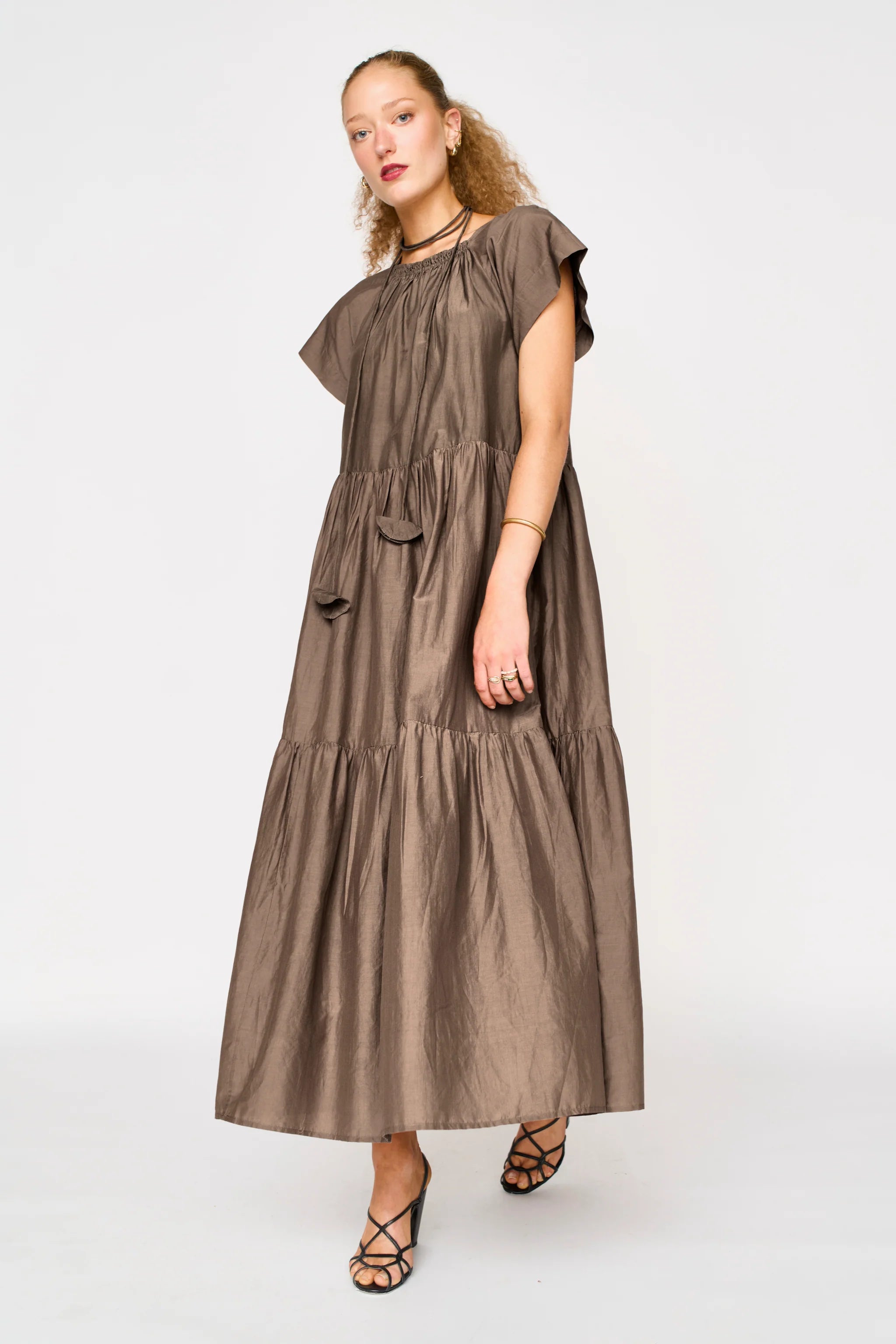 Vienna Maxi Dress in Walnut
