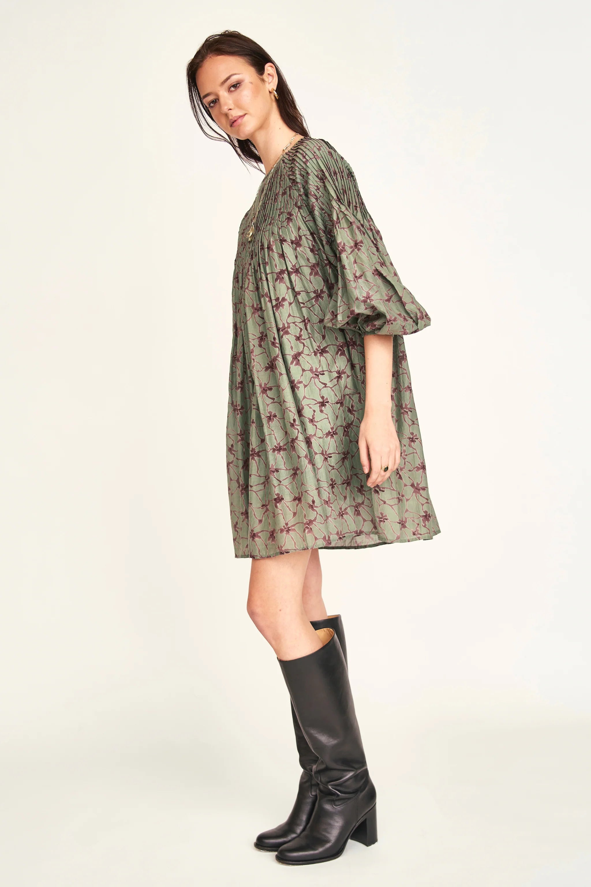 Kerala Dress in Shadow Kudzu