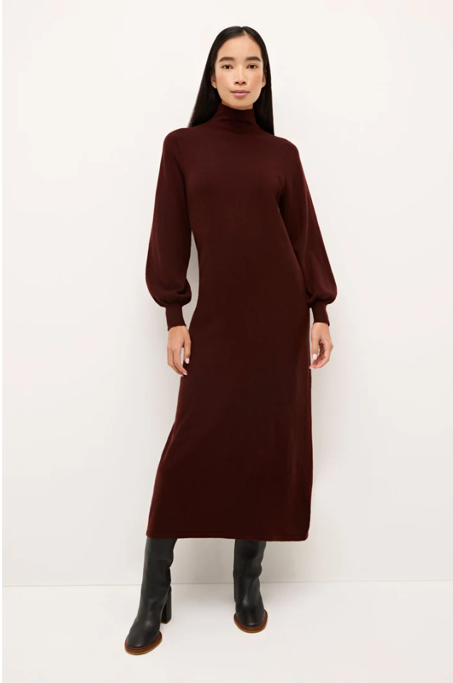 Misha Dress in Bordeaux