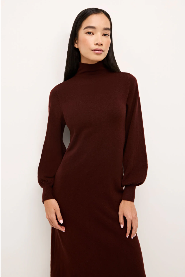 Misha Dress in Bordeaux