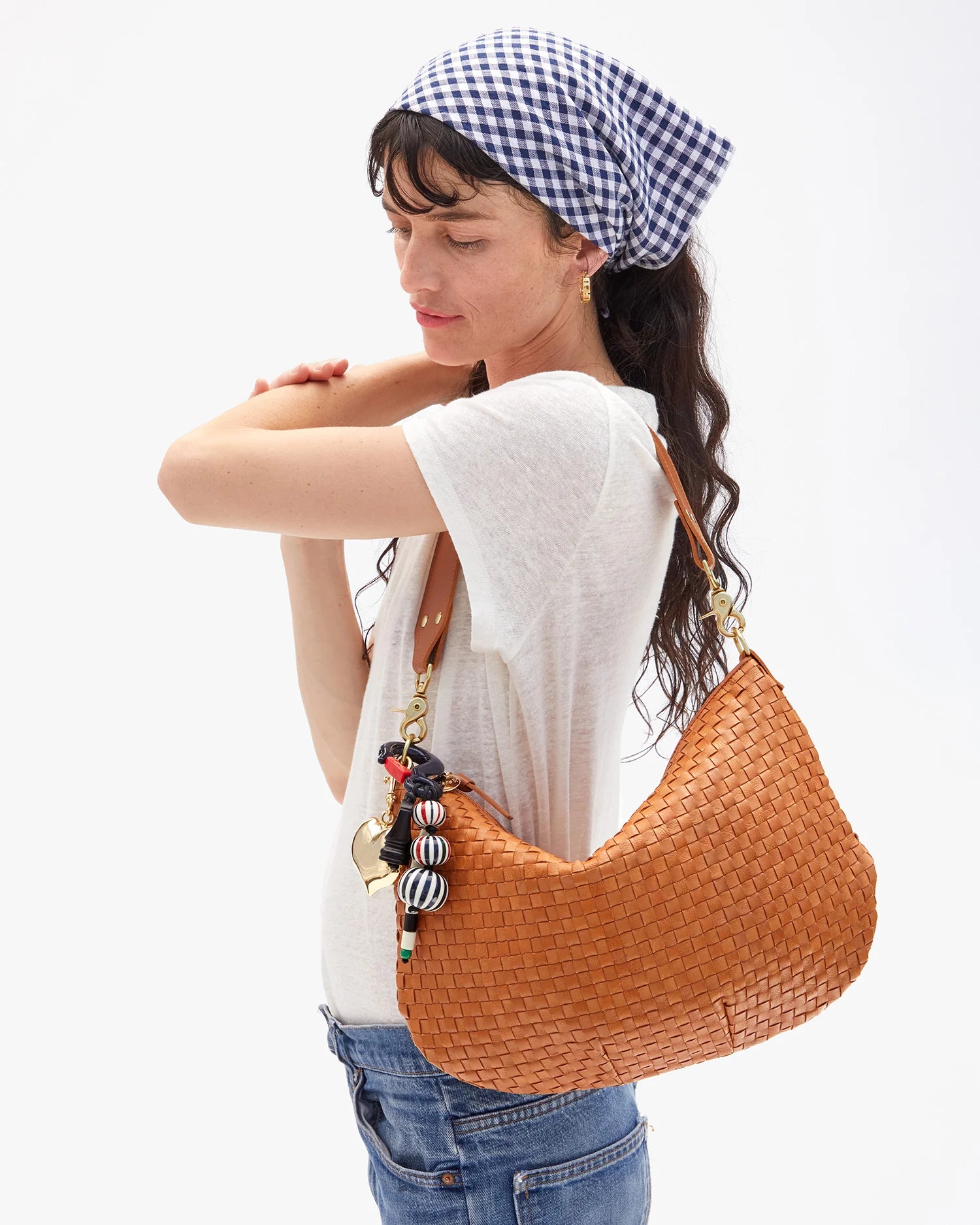 Beaded Stripe Fob in Multi Color