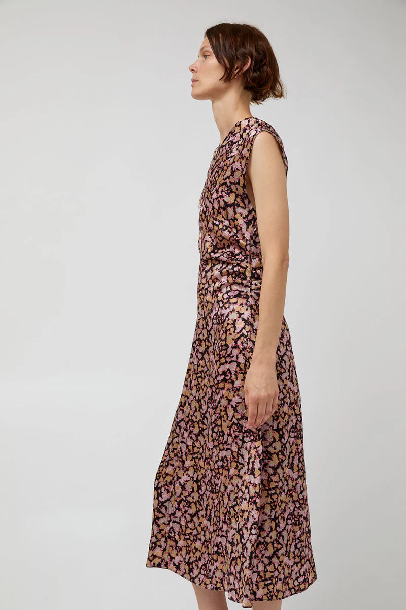 Rochelle Dress in Pink Ink Blot